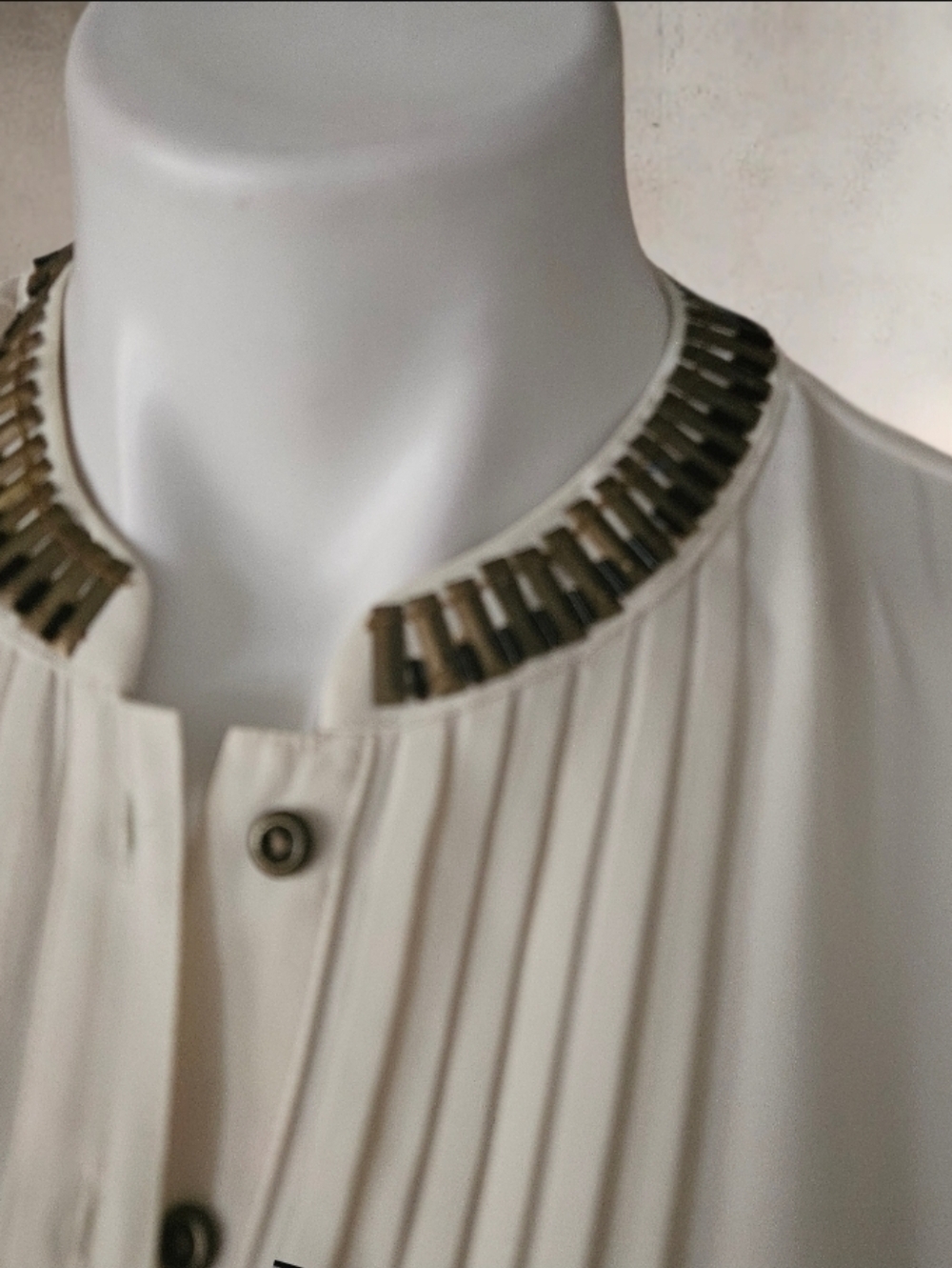 Banana Republic Heritage Collection Women Ivory Long Sleeve Blouse XS - Picture 3 of 5